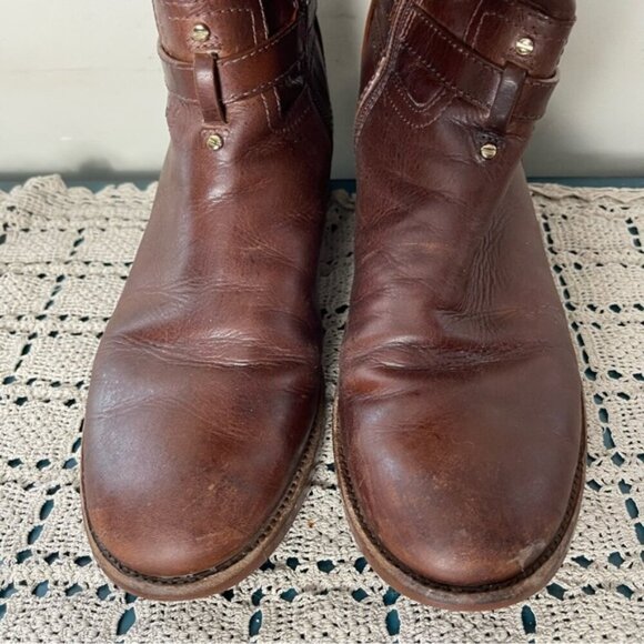 Brown Leather Knee-High Boots - Picture 5 of 13